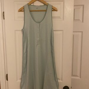 LAKE Pima Cotton Sleeveless Striped Nightgown